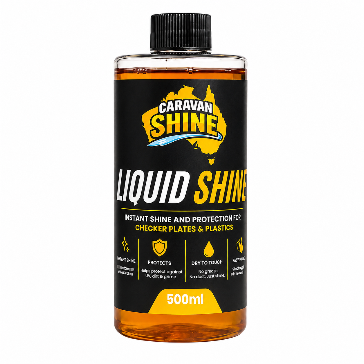 Liquid Shine 500ml checker plate and exterior plastic restorer bottle